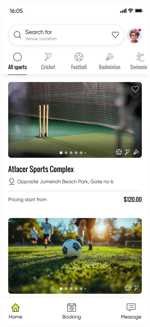 Search for Available Venues and Location